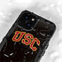 University of Southern California USC Logo Black Distressed iPhone 15 Waterproof Case